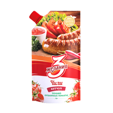 Кетчуп 3 ЖЕЛАНИЯ Чили 450г м/у