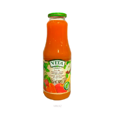 Сок VITA Premium Без сахара Морковь и яблоко 100% 1л с/б