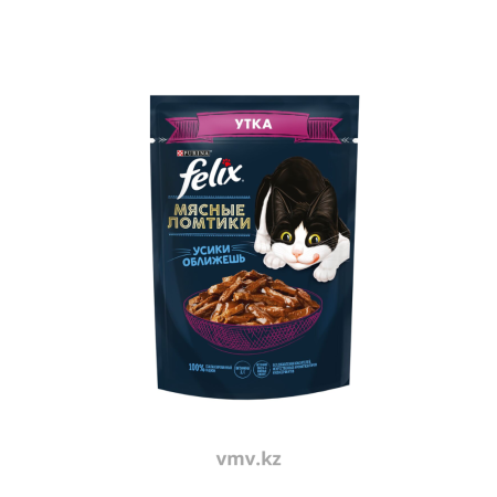 Корм FELIX Мясные ломтики Утка 75г