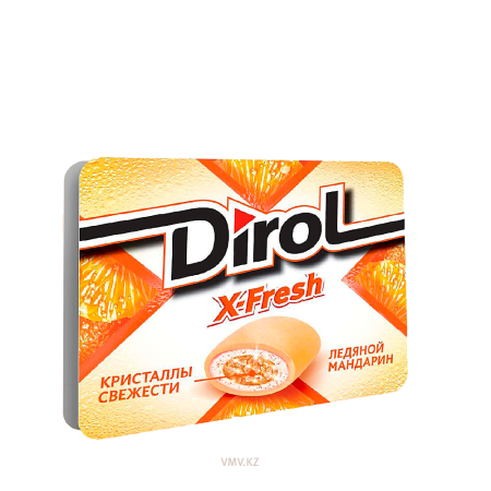 Жевательная резинка DIROL X Fresh Ледяной мандарин 16г кор