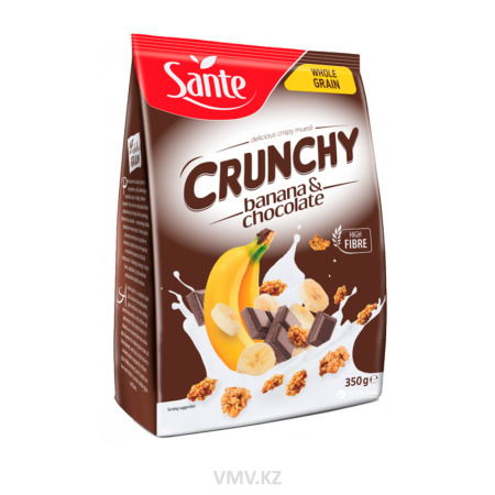 Хлопья SANTE Crunchy Банан и шоколад 350г м/у