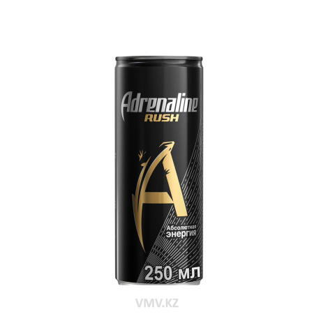 Напиток ADRENALINE Rush энергетический сильногазированный 0,25л ж/б