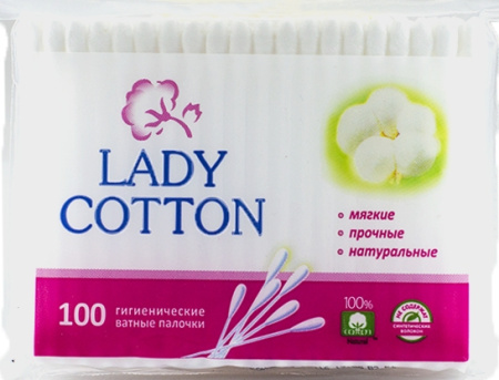 Палочки LADY COTTON Ватные 100шт м/у