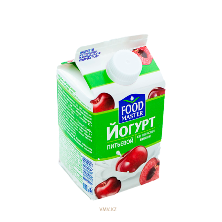 Йогурт FOOD MASTER Питьевой Вишня 2% 0,45г 