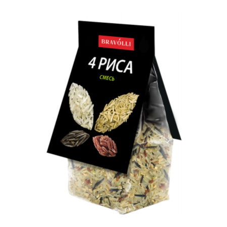 Крупа BRAVOLLI Смесь 4 риса 350г м/у
