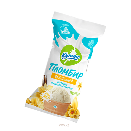 Мороженое КУПИНСКОЕ Пломбир со вкусом ванили 12% 90г