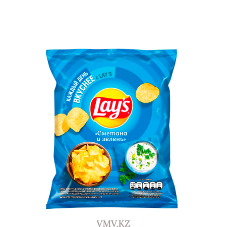 Чипсы LAYS Сметана и зелень 37г