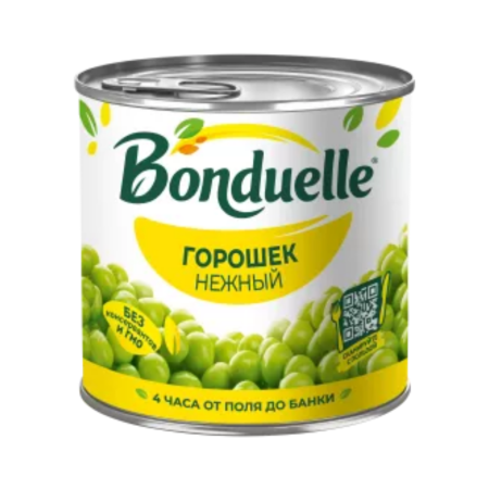 Горошек зеленый BONDUELLE Classique Нежный 425г ж/б