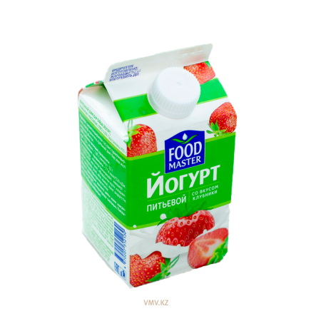 Йогурт FOOD MASTER Питьевой Клубника 2% 450г т/п