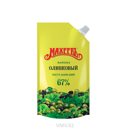 Майонез МАХЕЕВЪ оливковый 67% 190г м/у