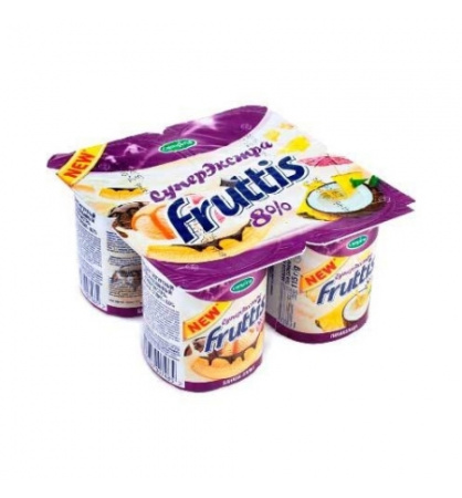 Йогурт CAMPINA Fruttis Пина колада и банан 115г п/у