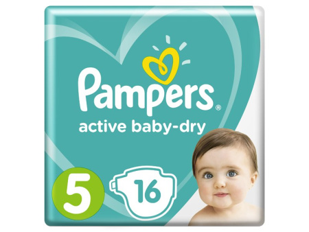 Подгузники PAMPERS Active Baby Dry 5 11–16кг 16шт м/у