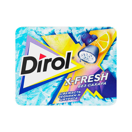 Жевательная резинка DIROL X Fresh Черника Цитрус 16 м/у