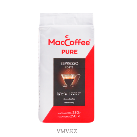 Кофе MACCOFFEE Жареный зерновой Pure Espresso Forte 250г