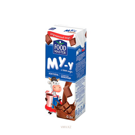 Коктейль FOOD MASTER Му у молочный Шоколад 2% 200мл
