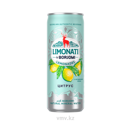 Лимонад LIMONATI Borjomi Цитрус 0,33л ж/б