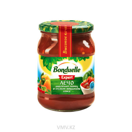 Лечо BONDUELLE Отборный перец в густом в томатном соусе 580г с/б