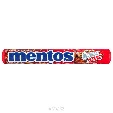 Жевательная конфета MENTOS Fresh cola 37г м/у