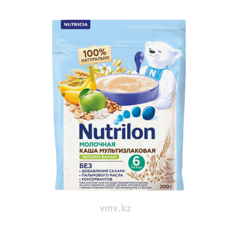 Каша NUTRICIA Nutrilon Молочная Рисовая с яблоком и бананом 200г