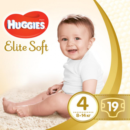 Подгузники HUGGIES Elite Soft 4 8-14 19шт 