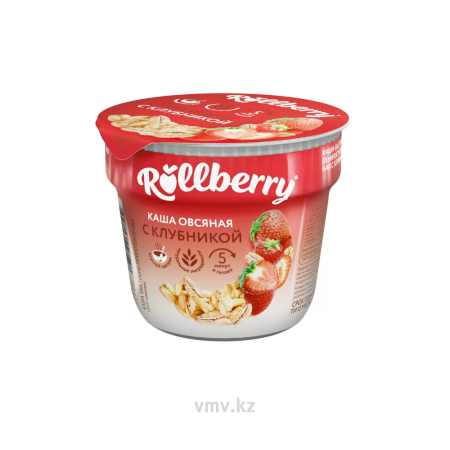 Каша ROLLBERRY Овсяная с клубникой 45г п/у