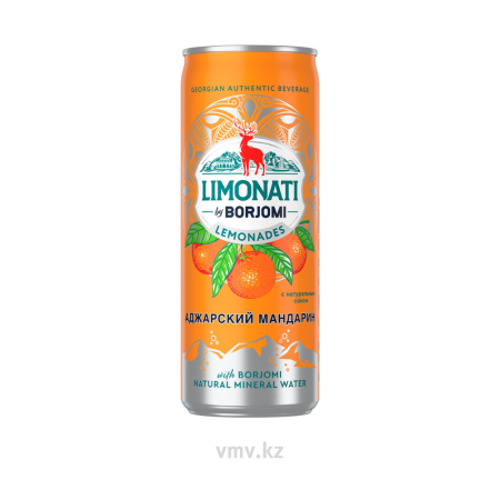 Лимонад LIMONATI Borjomi Мандарин 0,33л ж/б