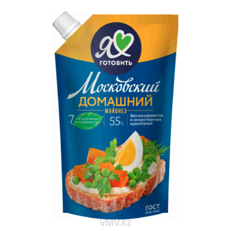 Майонез МОСКОВСКИЙ ПРОВАНСАЛЬ Домашний 55% 390мл п/у