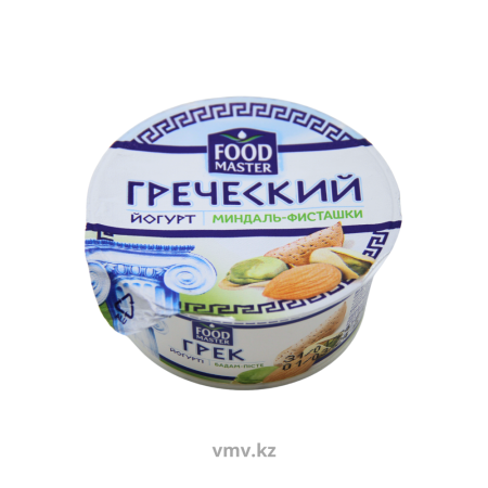 Йогурт FOOD MASTER Греческий С миндалем и фисташками 130г п/у