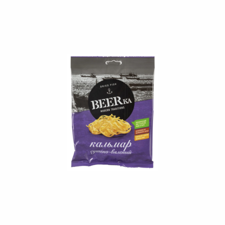 Кальмар BEERKA Перуанский Филе соломка 70г м/у Кальмар BEERKA Перуанский Филе соломка 70г м/у