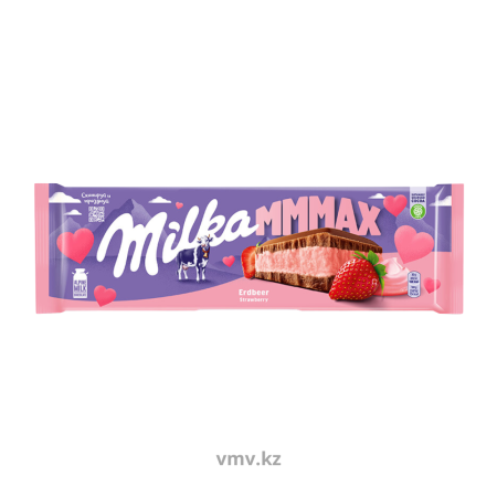 Шоколад MILKA Молочный с клубничной начинкой 300г