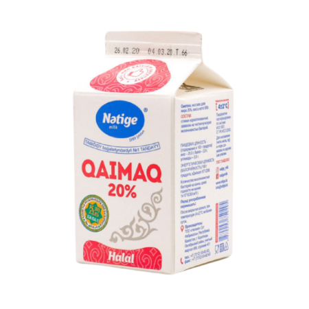 Сметана NATIGE 20% 400мл т/п