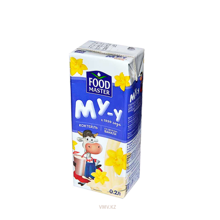 Коктейль FOOD MASTER Му у молочный Ваниль 2% 200мл