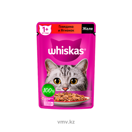 Желе WHISKAS С говядиной 85г