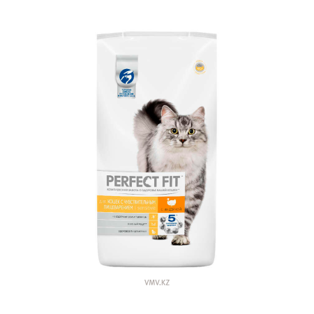 Корм PERFECT FIT Для чувствительных кошек Индейка 650г