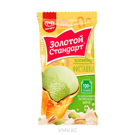 Мороженое ЗОЛОТОЙ СТАНДАРТ Со вкусом фисташки 75г м/у