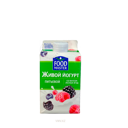 Йогурт FOOD MASTER Питьевой Лесные ягоды 2% 450г т/п