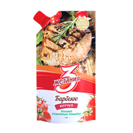 Кетчуп 3 ЖЕЛАНИЯ Барбекю 450г м/у