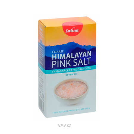 Соль SALINA Пищевая Гималайская каменная розовая 500г кор