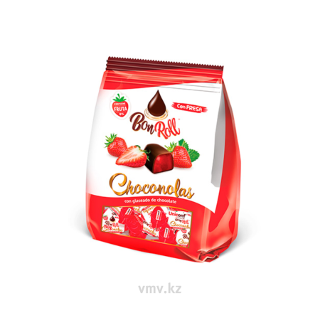 Конфеты ОБЪЕДИНЕННЫЕ КОНДИТЕРЫ Bon Roll Choconolas Клубника в шоколадной глазури 150г