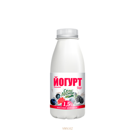 Йогурт СЕЛО ЛЕСНОЕ Лесная ягода 1,5% 450г п/у