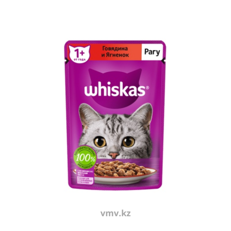 Рагу WHISKAS С говядиной 85г