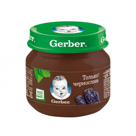 Пюре GERBER Чернослив 80г с/б