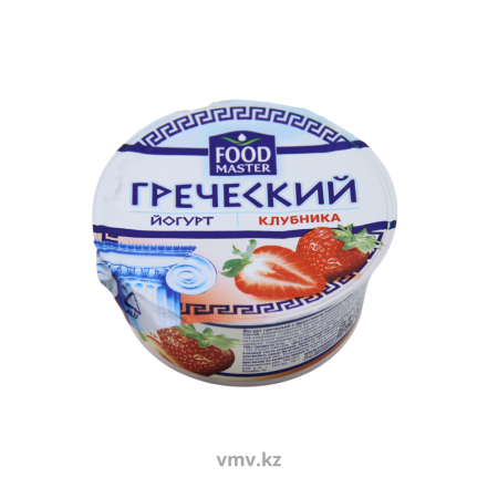 Йогурт FOOD MASTER Греческий С клубникой 130г п/у
