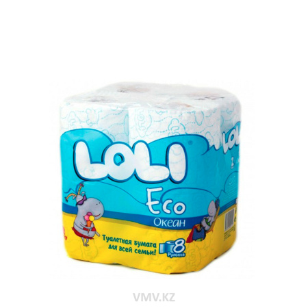 Бумага LOLI Eco Туалетная Океан 4шт м/у