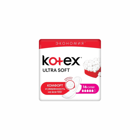 Прокладки KOTEX Ultra Soft Super 16шт м/у