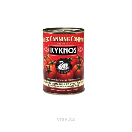 Томаты KYKNOS Черри в собственном соку 400г ж/б