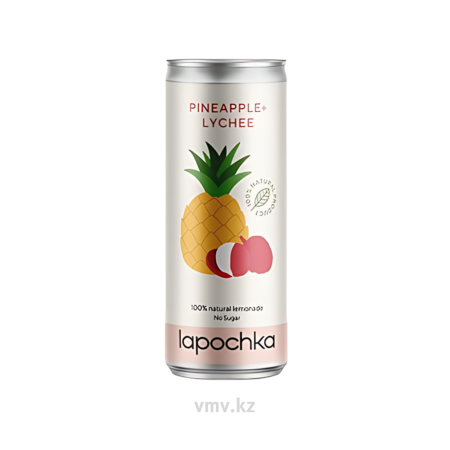 Напиток LAPOCHKA Безалкогольный Ананас и личи 0,33л