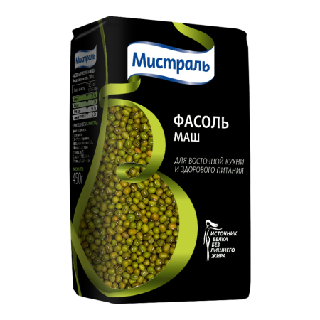 Фасоль МИСТРАЛЬ Зеленая Маш 450г м/у