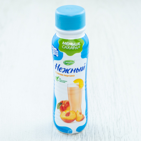 Йогурт CAMPINA Нежный с соком персика 0,1% 285г п/у