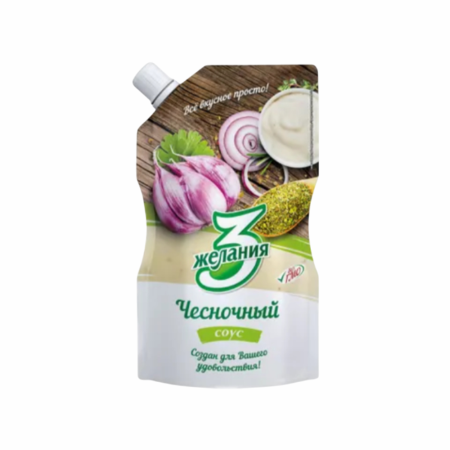 Соус 3 ЖЕЛАНИЯ Чесночный 250г м/у